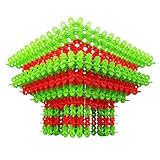 知育玩具 プラスチック製積み木のおもちゃ スノーフレーク柄 ブロックトイ 雪の形 組み合わせ カラフル　知育あそび (300シート)