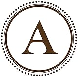 Brewster WPM99283 Wall Pops for Baby Peel and Stick Large Monogram Durham, Espresso [並行輸入品]