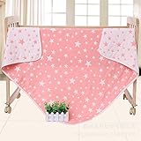 ベビーケット１００％綿 乳児から保育園 幼稚園までなが?く使える 6層 コットン 星柄 オレンジ