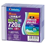 Verbatim バーベイタム 1回録画用 ブルーレイディスク BD-R XL 100GB 10枚 5mmプラケース ホワイトプリンタブル 片面3層 2-4倍速 VBR520YP10V2