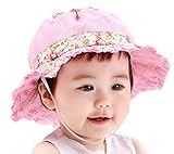 【SEBLES】ベビー 赤ちゃん 帽子 ハット フリル あご紐 子ども 子供 日差し UV 無地 コットン 綿 ドット 花柄 花 フラワー プリント 春 夏 秋 ユニセックス 女の子 1-3歳(タイプ