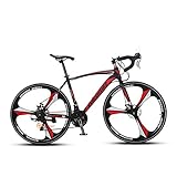 Cyrusher XC550自転車 ロードバイク 高炭素鋼 シマノTX30 21段変速TZ 50 700Cディスクブレーキ軽量 通勤 通学 街乗り (レッド)