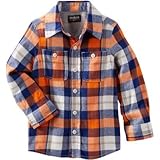 OSHKOSH(オシュコシュ) プラッドヘリッジボーンボタンフロントシャツ プラッド トップス長袖シャツ 8歳【並行輸入】