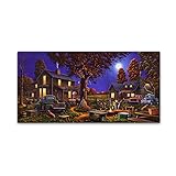 MapleスプリングRetreat by Geno Peoples、12 x 24インチキャンバス壁アート