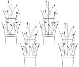 アイアントレリス シェイプフェンス(バード) ミドル 4枚セット 高さ140cm×幅63cm ブラック＆ブロンズ色 IPN-7664M-4P