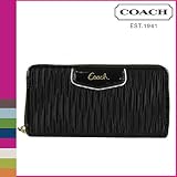 COACH財布 Ashley Gathered Satin Zip Around Wallet [並行輸入品]