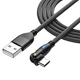 タイプCケーブル L字 i Phone15 充電ケーブル QC3.0急速android usb c充電コード 180度設計/ナイロン編み アンドロイド usb ケーブル type-cケーブル スマホデータケーブル USB-C機器対応 (2m)