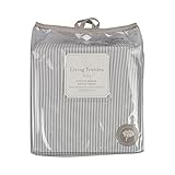 Living Textiles Jersey Fitted Sheet, Grey Stripe by Living Textiles
