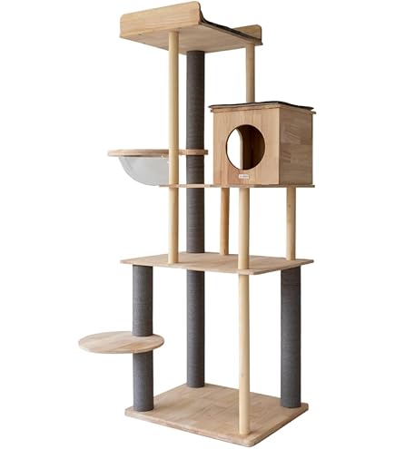 ボンビアルコン　キャットタワー　透明　クリアボウル付き　キャットポール 楽天市場】キャットタワー Bonbi ボンビアルコン ボンビ