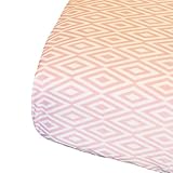 オリバーB OBS0500ダイヤモンドベビーベッドシート - ピンクと白