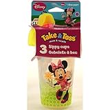 Minnie Mouse Clubhouse Take & Toss Set of 3 - 10 oz. Sippy Cups w/ Travel Cap by The First Years [並行