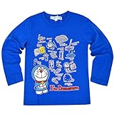 ドラえもん 長袖Tシャツ ロンT 秋物 子供用 fo-nt02 80cm ブルー