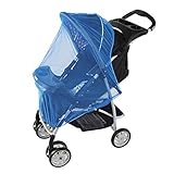 Easyinsmile Mosquito Net for baby strollers infant carriers car seats cradles pink/blue (blue) [並行輸入