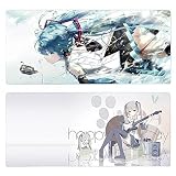 XINGYUNSHI 初音ミク マウスパッド 大型 おしゃれ 周辺 グッズ 滑り止め マウス用パッド キーボードパッド デスクマット ズ オフィス 自宅兼用 (B,90*40cm)