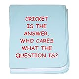 CafePress – クリケット – スーパーソフトベビー毛布、新生児おくるみ ブルー 083616665225CD2