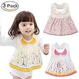 赤ちゃん 食事用スタイ Emfay ベビー よだれかけ ビブ 女の子 防水 可愛い 出産祝い 3枚セット ピンク