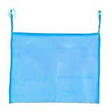 ブルーbaby-bath-bathtub-toy-mesh-net-storage-bag-organizer-holder-bathroom-organiser