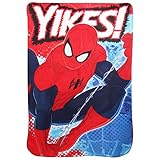 キッズ・子供用 ボーイズ マーヴェル アルティメット・スパイダーマン Yikes! フリースブランケット あったか フリース毛布 冬 男の子 (100cm x 150cm) (レッド/ブルー)