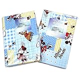 お昼寝布団カバー（掛・敷2点セット）【ディズニー】保育園　子供用寝具　ベビー布団カバー (ブルー)