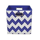 Modern Littles Folding Storage Bin, Bold Blue Chevron by Modern Littles [並行輸入品]