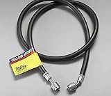 Yellow Jacket 16872 Ammonia Charging Hose, 1/4 Straight Flare x 1/4 45 degree, 72, Black by Yellow J