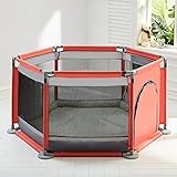 男の子の女の子の安全な遊び場パッド付きのポータブル折り畳み式の幼児の赤ちゃん活動エリア青い柵6パネル屋内屋外の家