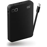 CIO SMARTCOBY Ex04 Wireless2.2 CABLE SS5K 半固体モバイルバッテリー Qi2.2 5000mAh (ブラック) | iPhone17対応, Pixel10対応, Galaxy S26対応, USB-Cケーブル内