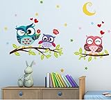 bibitime Cartoon Owlsツリーブランチ壁デカールアートステッカーの保育園寝室子供部屋装飾 Reference 2375