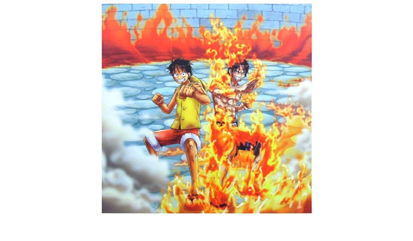 Amazon One Piece ワンピース 壁紙 90cm 90cm 頂上決戦 ルフィ エース アニメ 萌えグッズ 通販