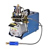 Hoomyaアップグレード版110V 300BAR 30MPA 4500PSI 高圧エアコンプレッサー 水冷空冷式二重冷却 スーパーエアコンプレッサー セキュリティ機能付 消防、エアソフト、ペイントボ