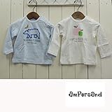 ampersand（アンパサンド）くま＆りんごモチーフTシャツ(80-90) 　 90,SS くま