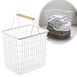 洗濯カゴ 洗濯かご 洗濯物入れ おしゃれ 収納 ワイヤーバスケット ランドリーバスケット トスカ L