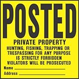 hy-ko yp-1 11 " x 11 "プラスチックPrivate Property Sign