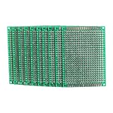 Demiawaking ユニバーサル基板 PCB回路基板 プリント基板 両面 5x7cm 10枚セット