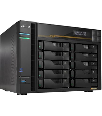 Amazon.co.jp: ASUSTOR ASUS子会社 NAS キット 4ベイ AS6804T