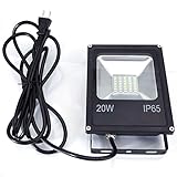 LED投光器 20W LED投光器 薄型 ブラック 防水加工 3mコード付き 6000-6500K 広角120度 看板灯 作業灯 駐車場灯 屋内 照明 屋外 昼光色