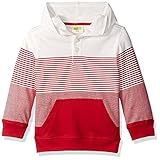 Crazy 8 Big Boys' Red Stripe Hoodie Tee Multi L [並行輸入品]