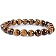 Justinstones 8mm Round Beads Stretch Bracelet 7 Inch Unisex