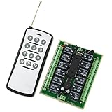 RF 12 CH Relayスマートワイヤレスリモートコントロールスイッチブラック&ホワイト送信機DC 12 V