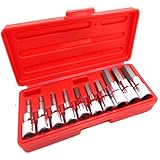 Simplyシルバー – 10pc 3 /8 " & 1 /2 "ドライブ六角キーアレンヘッド(メトリック) ソケットビットセット3 – 16 mm
