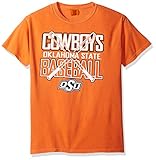 NCAA Oklahoma State Cowboys Baseball Bats半袖快適カラーTシャツ、ミディアム、Burntオレンジ