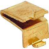 prime-line製品U 10172シェルフブラケットクリップ（8パック）、真鍮メッキ仕上げ、5 / 8 "