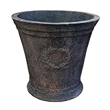 アンティーク調・テラコッタ鉢 ローレル ラウンド アンティコ ダルブラウン 48cm ／植木鉢