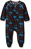 NFL新生児La Rams Sleepwear All Over Print Zip Upカバーオール ブラック