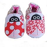 ELee Baby Cartoon Lady Beetle Soft-sole Non Slip Thickens Warmth Toddler Shoes Slippers for Pre-Walk