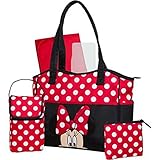 Disney(ディズニー)  ミニーマウス 5-in-1 マザーズバッグ セット Disney - Minnie 5-in-1 Diaper Bag Set [並行輸入品]