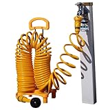 菜菜畑ガーデンコイルホーススタンド付 F6239・イエロー 0129ak