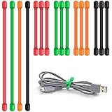 FineGood バッグツイスト 結束用バンド 収納用 マジック収納ロープ 多用途 16枚パック