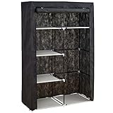 タンスのゲン カバー付き ハンガーラック 幅105cm ２１１０ＱＴ 棚付 ブラック 18210016 BK