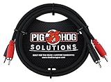 Pig Hog PD-RCA03 Dual RCA (Male) to Dual RCA (Male) Dual Cable, 3 feet by PigHog
